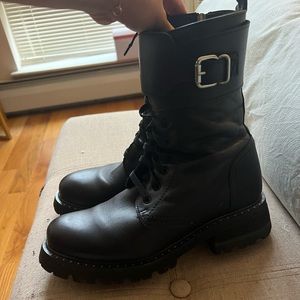 La Canadienne Combat Boots, Size 8